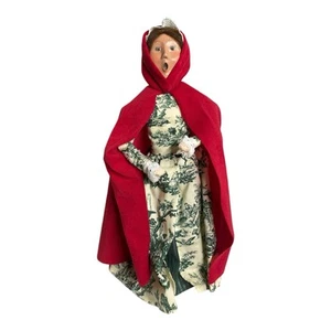Byers Choice Navidad 2002 Caroler Williamsburg Colonial Mujer Toile *SIN MANZANA* - Imagen 1 de 3