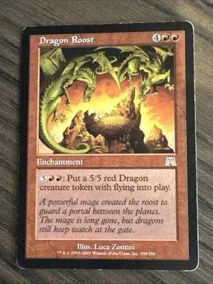 Dragon Roost X1 Onslaught Ex Condition See Front/back Pics MTG - Image 1 of 2