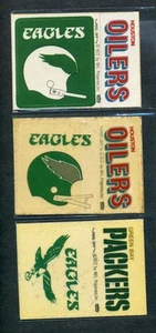 1972-1974 3 verschiedene Philadelphia Eagles Fleer Cloth Football Patches Lot - Bild 1 von 1