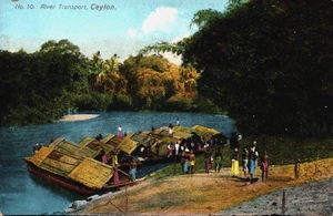 Sri Lanka Ceylon River Transport Vintage Postcard B262 - Picture 1 of 2
