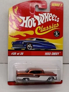 Hot Wheels Classics Series 2 1955 Chevy 30/30 Orange Sticker Card. - Picture 1 of 8
