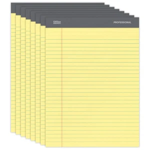 Office Depot Professional Legal Pad, Legal Ruled, 50 Sheets/Pad, Canary, 8-Pack - Picture 1 of 6