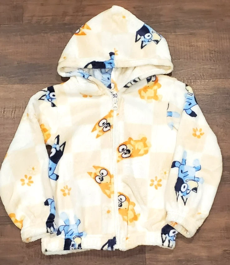 Chaqueta polar azul niñas talla 3T multicolor cremallera completa bingo con capucha nueva con etiquetas Foto 1 de 4