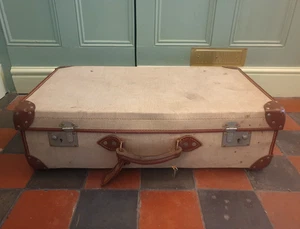 Vintage Military Demob Suitcase & Key,De-Mob Case,British Army,Film Theatre Prop - Picture 1 of 23