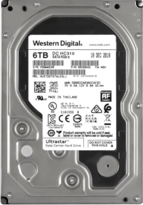 FESTPLATTE WD ULTRASTAR 7K6 HUS726T6TALE6L1 6TB 7200U/min 256MB SATA III 3.5'' - Bild 1 von 3