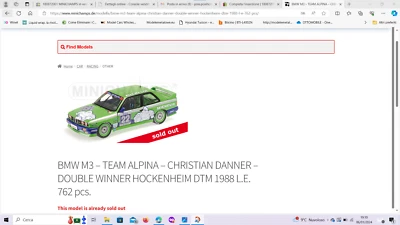 180882022 MINICHAMPS 1/18 BMW M3 E30 1988 DANNER DOUBLE WINNER HOCKENHEIM 672PCS - Immagine 1 di 4