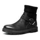 Men High Top Chelsea Boots Stretch Sock Boots Buckle Casual Outdoor Shoes Chic D