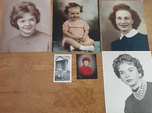 6 Vintage Photos Same Pretty Woman MCM 1 Female Relative 3 Decades Kalispell, MT - Picture 1 of 19