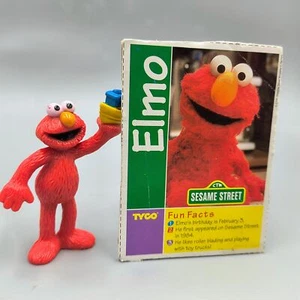 Elmo Toy Tug Boat Pvc Figure with Collector Card Sesame Street Tyco Preschool 3" - Picture 1 of 6