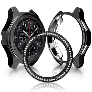 Bling Bezel Ring Metal Cover Soft TPU Case for Samsung Gear S3 Frontier SM-R765V - Picture 1 of 1