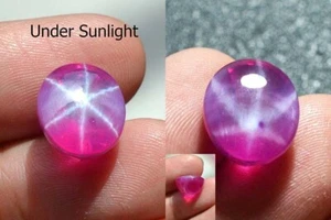 15,45 quilates 14x12 mm magenta rosa estrella zafiro 6 rayos laboratorio corindón PS4711 - Imagen 1 de 7