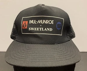 VTG Paul Monroe Sweetland Mesh Trucker Snapback Hat. Black - Sportcap. - Picture 1 of 10
