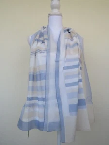 UOMO nuova leggera cotone grigio chiaro righe 45x160 cm LA MARTINA - Imagen 1 de 3
