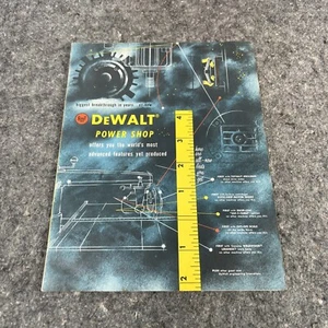 FOLLETO DE VENTA PLEGABLE DE COLECCIÓN ORIGINAL 1959 DEWALT POWER SHOP MODELO 925 COLOR - Imagen 1 de 6