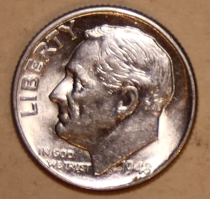 1948-D Roosevelt Dime - BU - Stock Photo - #C4261 - FREE SHIPPING - Picture 1 of 2