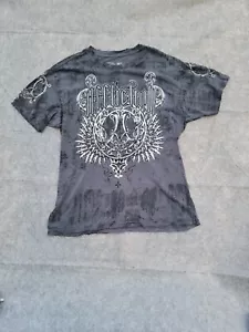 AFFLICTION MEN'S T SHIRT BLACK 2XL LIVE FAST - Picture 1 of 17