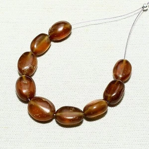 9 cuentas de hessonita natural piedras preciosas sueltas 25,50 quilates tamaño 8x6 mm a 9x7 mm - Imagen 1 de 6