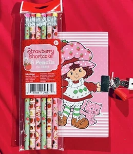 NEW Strawberry Shortcake Diary Lock Keys Journal + 5 pk Pencil Set Bundle - Picture 1 of 7