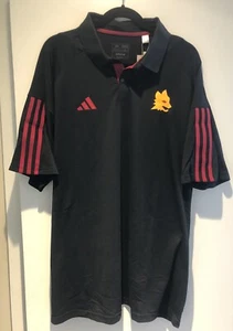 AS Roma Adidas Polo Shirt Soccer Football Italy NWT jersey 2XL XXL - Picture 1 of 5