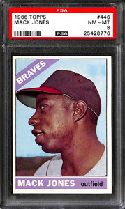 1966 TOPPS #446 MACK JONES PSA 8 25428776