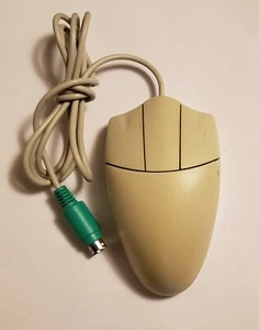 3 Button Scroll Button Computer PS/2 PC Mouse Rollerball.. - Picture 1 of 4