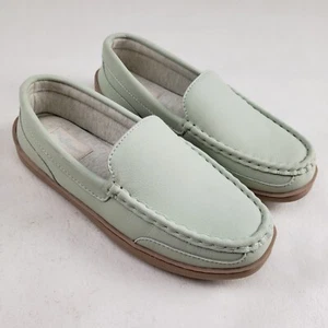 My Slipper Leather Moccasin Slipper Womens 8 Mint Green Slip On Foam My Pillow - Picture 1 of 11