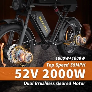 Electric-Bicycle 1500W/3000W Adults E-Bike 20'' Fat Tire Mountain MTB 20/46Ah UL - Picture 1 of 9