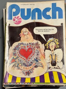 Vintage PUNCH magazine Valentine's Day 10 February 1982 funny cover husband wife - Picture 1 of 2