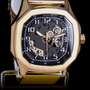 INVICTA Rarity S1 Rally Diablo Men Skeleton Black Gold Luxury Mesh Band FASTSHIP - Picture 1 of 14
