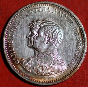 1898 Portugal 200 Reis Carlos I 400th Anniversary Discovery of India KM# 537 - Bild 1 von 2