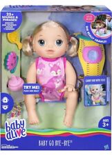 Baby Alive Go Bye Bye Crawling Doll-Diapers, Accessories English/Spanish Phrases