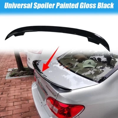 Rear Trunk Lid Spoiler ABS Black Fit For Toyota Corolla 2003-2008 Universal Wing - Image 1 of 4