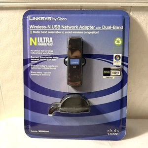 Linksys WUSB600N Dual Band Wireless-N USB Adapter N Ultra Range Plus Gaming - Picture 1 of 3