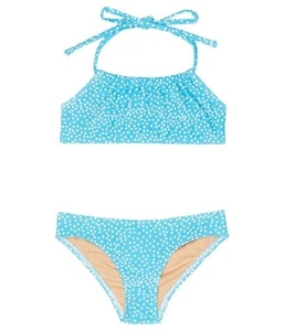 Toobydoo L38209 Girls Blue Fun Dots Bandeau Bikini Swim Set Size 13-14 - Picture 1 of 2
