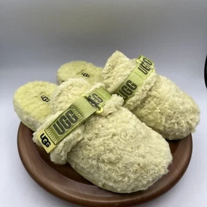 UGG Fluff It Slide Hausschuhe Pantoletten Lammfell Herren Größe 9 1118150 - Limettengrün - Bild 1 von 18