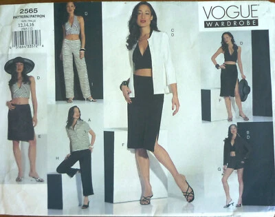 Vogue 2565 uncut pattern, summer leisure separates, sizes 12-14-16, 8 pieces - Image 1 of 2