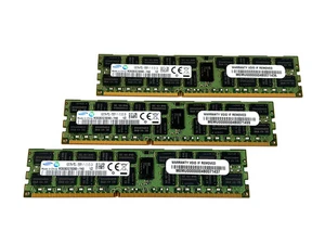 SAMSUNG 48GB (3X16GB) DDR3-1600 PC3L-12800R ECC M393B2G70DB0-YK0 SERVER MEMORY - Picture 1 of 1