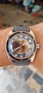 Lanco 1970 Seaborn 3000 Automatic 39 Mm Acciaio Sub Diver 200 M Lanco Rotor - Foto 1 di 11