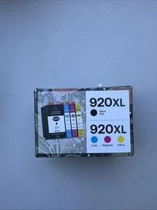 Cartouches d'encre pour imprimante 920XL CYAN MANENTA JAUNE ET NOIR - Photo 1/2