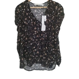 Iro • Syrup Puff Shoulder Floral Top Size 38 MSRP $335 New - Picture 1 of 8