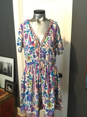 Vtg lightweight Indonesian Women’s Floral Bird Print S/Xs - Image 1 of 4