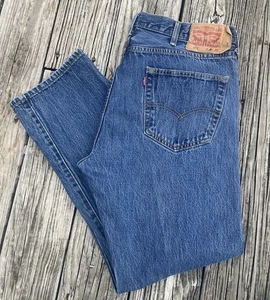 Levi’s 501 Jeans 38x30 Blue Button Up Fly Straight Leg - Picture 1 of 23