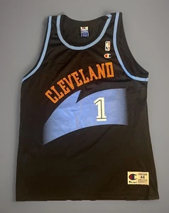 Vtg 90s Champion NBA Cleveland Cavaliers Terrell Brandon Basketball Jersey Sz 44 - Picture 1 of 14
