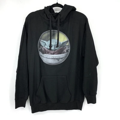 Star Wars The Child Pullover Hoodie Sweatshirt Unisex Size Medium Black NEW - Imagem 1 de 4