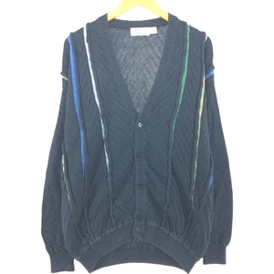 Used St. Croix Knits Stripe Pattern 3D Knit Cardigan Men's Size Medium - Picture 1 of 4