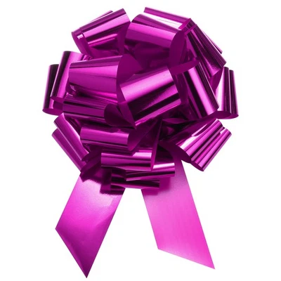 Arco grande extra gigante de 18 pulgadas cinta metálica de Navidad rosa roja Foto 1 de 4