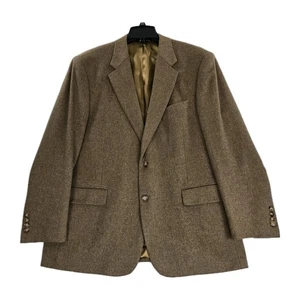 Blazer Bill Blass uomo 44R marrone 100% capelli cammello due bottoni cappotto sportivo classico - Foto 1 di 16