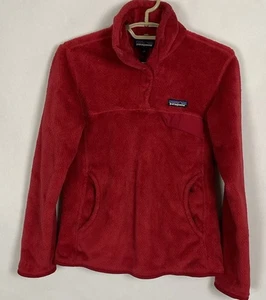 Patagonia Womens Snap-T 1/4 Fleece Pullover  Jacket Red Sz Small 36x23” - Picture 1 of 15