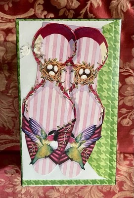 New Punch Studio Hummingbirds High Heels 20 Note Cards Envelopes Collectors Box - Image 1 of 3