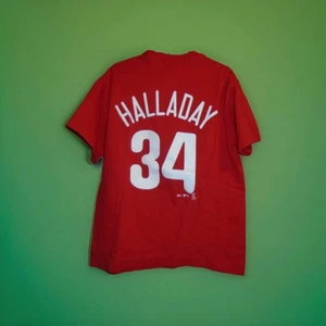 PHILADELPHIA PHILLIES ROY HALLADAY JERSEY TSHIRT YOUTH SIZED - Picture 1 of 4